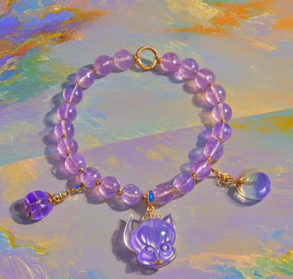 Amethyst bracelet matching scheme is a must-have for workplace dressing